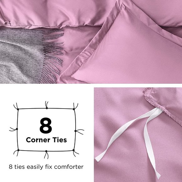 New Full or Queen Duvet Covers  - Soft Brushed Microfiber 3 Pieces with Zipper C - Picture 14 of 16